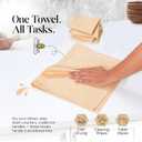 Mustard Yellow Honeycomb Kitchen Towels 5 Pack, 16x26 Inch, 100% Cotton, Super Absorbent, Quick Dry, Reusable, Durable Dish Towels for Drying, Cleaning & Everyday Kitchen Use