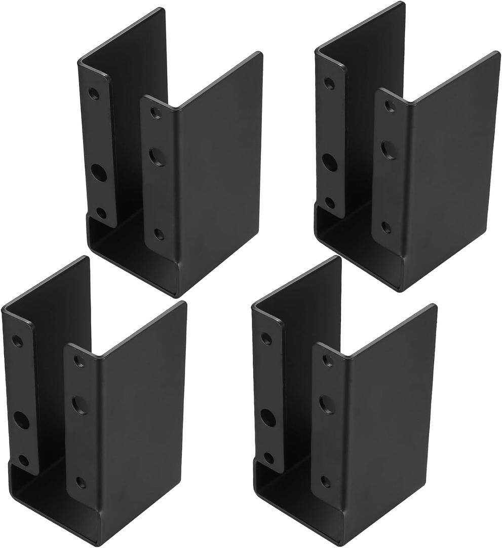 2x4 Joist Hanger, 4 Pcs Concealed Joist Hanger, Concealed Flange Light Joist Hanger, Concealed Face Mount Joist Hanger Joist Brackets Fit Standard 2x4 Beam Wood Fence Rail, Actual Size 2"x4"