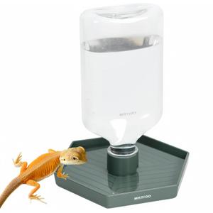 Reptile Water Dispenser-7.5 oz(250ml) Bearded Dragon Water Bowl - Small Water Dish for Tortoise - Bowls for Reptiles & Amphibians (L) 2 PAck