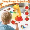 Drawing Projector for Kids,Tracing and Drawing Projector with 96 Slide Cartoon Patterns and 12 Color Brushes,Smart Art Sketcher Projector for 3+ Year Old Girls & Boys (Yellow)