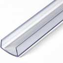 Outwater Plastics 341-Cl Clear 3/4'' Rigid Vinyl Clear Plastic U-Channel/C-Channel 36 Inch Lengths (Pack of 4)