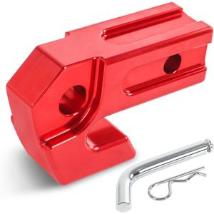 Hitch Slider, 2" Towing Hitch Receiver Skid Protection 45,000 lbs Compatible with 3/4" D-Ring or Soft Shackle for Off-Road Trucks SUV Vehicle Towing Recovery Hitch Protection (Red)