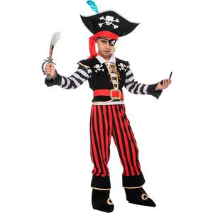 Spooktacular Creations Halloween Child Boy Pirate Fierce Captain Costume w/Accessories for Kids Halloween Dress Up Parties, L
