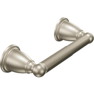 Moen Brantford Traditional Brushed Nickel Spring-Loaded Wall Mounted Toilet Paper Holder, YB2208BN