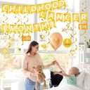 Breling 46 Pcs Childhood Cancer Awareness Month Decorations Including Banner Hanging Swirls Wall Decor Holiday Celebrating Events for Festival Supplies