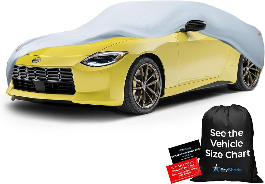 EzyShade 10-Layer Waterproof Sports Car Cover. See Vehicle Size-Chart for Accurate Fit. All Weather Full Outdoor Covers. Miata Porsche SLK Z3 Z4 Classic Cars. Sun Snow Rain. Size C1 (See SizeChart) (Reflective)