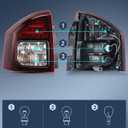 Nilight Taillight Assembly Compatible with 2014 2015 2016 2017 Jeep Compass Tail Light OE Style Rear Lamp Replacement Driver and Passenger Side w/Bulbs