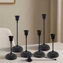 BEAHOT Matte Black Candle Holders Set of 6 with Matching Candle Snuffers Elegant Non-Slip Candlestick Holders for Christmas Decorations Wedding Centerpiece, Dining Table & Home Gift Display