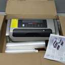 Bonsenkitchen Vacuum Sealer Machine, Globefish Technology for Perfect Vacuum Sealing, Powerful Low-Noise Food Vacuum Sealer with Easy Handle Design, Built-in Cutter & Bag Storage, 1 Bag Roll & 10 Bags (Silver Black)