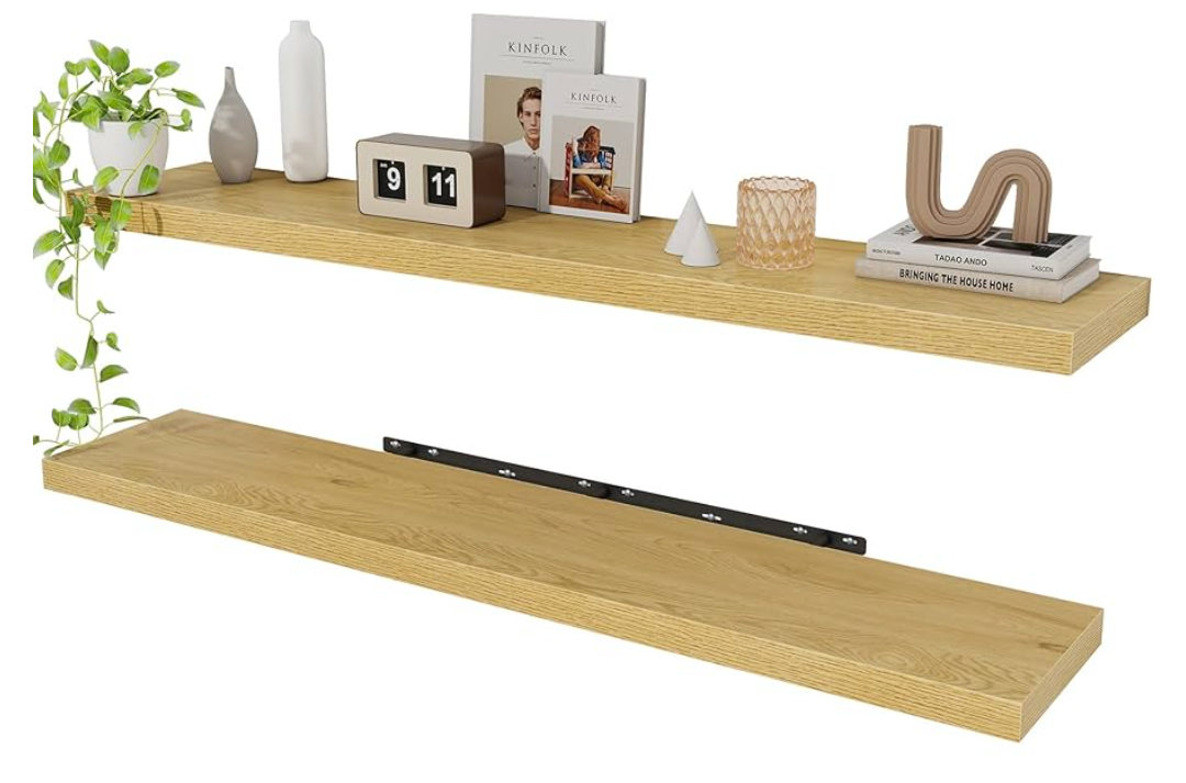 Floating Shelf Oak, 71x8x 1 1/2