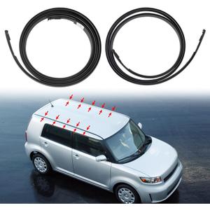 Roof Molding Drip Side Finish Stripe Driver Right Left Side Drop Weatherstrip Compatible with Scion Vehicle XB 2008 2009 2010 2011 2012 2013 2014 2015 Replaces# 75556-12171 75555-12161 (2PCS)