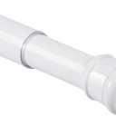 No Sectional Assembly Tension Curtain Rod 42-78 Inch, 1" Diameter Spring Long Adjustable Shower Curtain Rods for Bathroom Windows Closet No Drilling No Rust, White