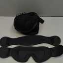 Airplane Pillow Combo with Chin Strap, Travel Pillows for Airplanes with Sleep Eye Mask, Plane Pillow for Long Flights, Car Road Trip, 360 Headrest, Stop Bobblehead, Black