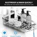 Moforoco Adhesive Shower Caddy Organizer Shelves Rack - 5 Pack Corner Bathroom Storage Organization, Home & Kitchen Decor Inside RV Accessories, Hanging First Apartment Household Camper Essentials