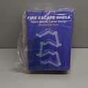 Fire Escape Wall Shelf - Modern City Style 4-Tier Corner Wall Shelves, Easy to Install Metal Ladder Shelf for Figures, New York Decorative Shelves for Bathroom, Living Room & Home Decor, Coffee