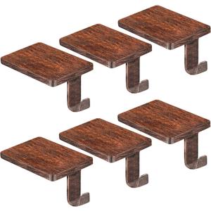 4 Pcs Red Bronze Christmas Metal Stocking Holders, Non-Slip Heavy Duty Mantle Hangers Weighted Iron Hooks for Fireplace Tabletop Shelf Xmas Holiday Decoration