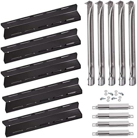 Grill Replacement Parts for Kenmore 5 Burner 146.47468610, 146.23680310, 146.47469610, Kenmore 4 Burner 146.34611410, 146.34611411, 146.10017510 Gas Grills, Pipe Burner, Heat Plate, Carryover Tube.