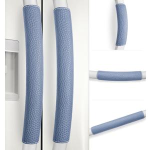 Refrigerator Handle Covers, 5 PCS, Adjustable Appliance Handle Covers, Keep Your Kitchen Clean, Microwave Oven Stove Dishwasher Handle Protector, Non Slip Fridge Handle Cover (Steel Blue)
