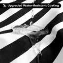 Seasonwood Black and White Shower Curtain with Tassels,Farmhouse Fabric for Bathroom,Heavy Weighted, 72 x 72