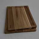 SMIRLY Wood Cutting Board, Bamboo Cutting Board Set, Chopping Board and Wooden Cutting Boards for Kitchen, Small Wood Cutting Board and butcher block (Acacia Wood, 2 Pack)