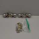 3 Pack Stainless Ball Door Knobs with Lock and Key - Round Ball Entry Lock Interior/Exterior Door Knob for Bedroom/Bathroom