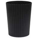 JiatuA Small Trash Can Plastic Wastebasket Round Garbage Container Bin for Bathroom, Kitchen, Bedroom, Home Office, College Dorm, Black (1.8 Gallons)