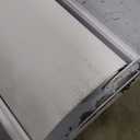 ChrisDowa Cordless 100% Blackout Roller Shade, with Striped Jacquard, Thermal Insulated, UV Protection Fabric, Total Blackout Blinds for Window, French Doors, Home and Office. White, 58" W x 72" H