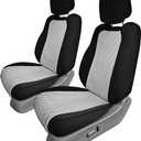 FH Group Custom Fit Car Seat Covers Specifically Made for 2022-2026 Nissan Frontier, Full Set Solid Gray Ultraflex Neoprene Waterproof Automotive Seat Covers for Pickup Truck, Nissan Accessories
