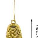 Garneck 24Pcs Golden Bells for Christmas Tree Decoration Small Plastic Bells Ornaments with Ropes Xmas Tree Hanging Decorations for Holiday Party