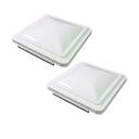 2 Packs 14 Inch RV Roof Vent Cover Universal Replacement Vent Lid White for Camper Trailer Motorhome