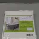 Dorm Bed Skirt for Twin XL Bed|White Color|32 Inch Drop|100% Clean Microfiber|110 GSM for Maximum Opaqueness|Wrap Around Style|Classic and Stylish Dorm Room Essential