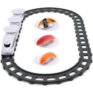 Sushi Train Rotating Table Food Train Battery Powered Electric Train Toy Japanese Sashimi Plates Sushi Serving Tray Under Christmas Tree Train Track for Kids Boys Girls