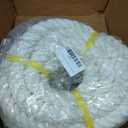 White Cotton Rope 1in 50ft Natural Twisted, Use for Tug of War, Navigation, Fitness and Making Handicrafts, etc