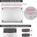 Compatible with MacBook Air 13 inch Case 2022-2020 2019 2018 A2337, A2179, A1932 Retina Display with Touch ID, Plastic Hard Shell Case +Keyboard Cover+Screen Protector+Webcam Cover, Bows