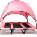 Midlee Pink Dog Cot Bed with Canopy (Large)- 30" x 36"