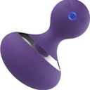 Cordless Electric Massage Ball with 10 Powerful Vibrations, Rechargeable Handheld Massager (Purple)