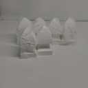 Lothee 6 Pcs Vinyl Post Cap Gothic Post Caps Decking Caps PVC Fence Parts for Decks Fence Mailbox (4'' X 4'')