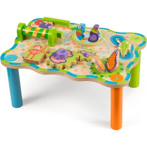 Melissa & Doug First Play Childrens Jungle Wooden Activity Table for Toddlers