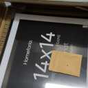 Homeforia 14x14 Picture Frame Black, High End Metal 14 x 14 Square Poster Frames with Mat 12 x 12 Photo, 14x14 Black Frame Matted to 12x12 Print, 14by14 Thin Frames, Tempered Glass, Wall Kit, Set of 1