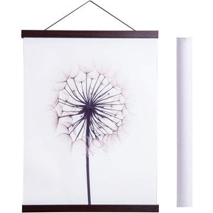 Artmag Magnetic Poster Hanger Frame, 30x40 30x20 30x24 Light Wood Wooden Magnet Canvas Artwork Print Poster Hangers Frames Hanging Kit (Walnut, 30")