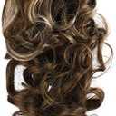 Onedor 12" Synthetic Fiber Natural Textured Curly Ponytail Clip In/On Hair Extension Hairpiece (12TT26)