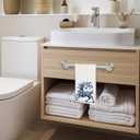 Chinoiserie Christmas Reindeer Kitchen Hand Towels, Chinoiserie Christmas Decor, Grandmillennial Blue and White Xmas Red Nose Reindeer Decorative Hand Towels for Bathroom, 16x24 Inch