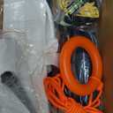 Inflatable Floating Dock with Wood Grain EVA, Non-Slip Water Floating Dock Swim Platform with Detachable Ladder Swim Deck Raft Water Platform for Lake Pool Ocean (6ft x 5ft x 6")