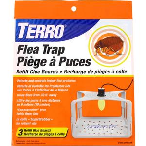 TERRO T231 Flea Trap Refills - Replacement Flea Trap Glue Boards,White, 3 Count (Pack of 1)