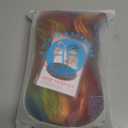 Rainbow Wig, 12 Inch Short Colorful Wig with Bangs, Breathable Synthetic Colored Wigs for Women, Adjustable to Wear Fun Wigs for Party Colored Fun for Party