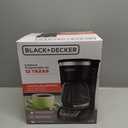 BLACK+DECKER 12-Cup Digital Coffee Maker, Programmable, Washable Basket Filter, Sneak-A-Cup, Auto Brew, Water Window, Keep Hot Plate, Black