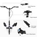 3 Wheel Foldable Scooter Swing Scooter Tri Slider Kick Wiggle Scooters Push Drifting with Adjustable Handle for Teen/Man/Woman Age 12+(Max. 220 lbs)