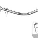 L-Shaped Shower Curtain Rod,Telescopic Corner Divider Curtain Rod Flexible For Bathroom, Bathtub, Cloakroom, Dressing Room, Drilling Install,304 Stainless Steel 27.6-39  43.3-67 Inch