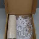 Small Lamp Shade, Beige Drum Lampshade 8.7''Top X 8.7'' Bottom X 7.9'' High, Replacement Lamp Shade Natural Linen Hand Crafted for Table Lamps Floor Lamps Chandelier Lamp, Easy Assembly Required