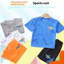 Boys Clothes Teen Athletic Shirts Gym Shorts Sets Summer Mesh Outfits 5-12Y